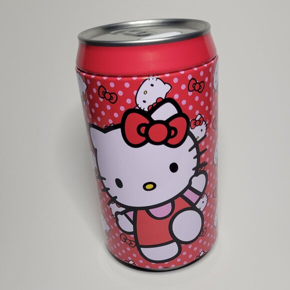 Hello Kitty Tin Can Coin Bank 2025 The Tin Box Company New Sanrio Red 7.75 x 4 - Picture 2 of 7